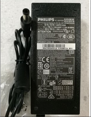 NEW Genuine Philips ADPC1936 Ac Adapter For LCD LED Monitor 19v 2.0A - Click Image to Close